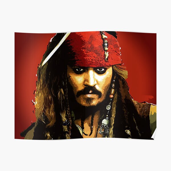 Posters Sur Le Theme Jack Sparrow Redbubble