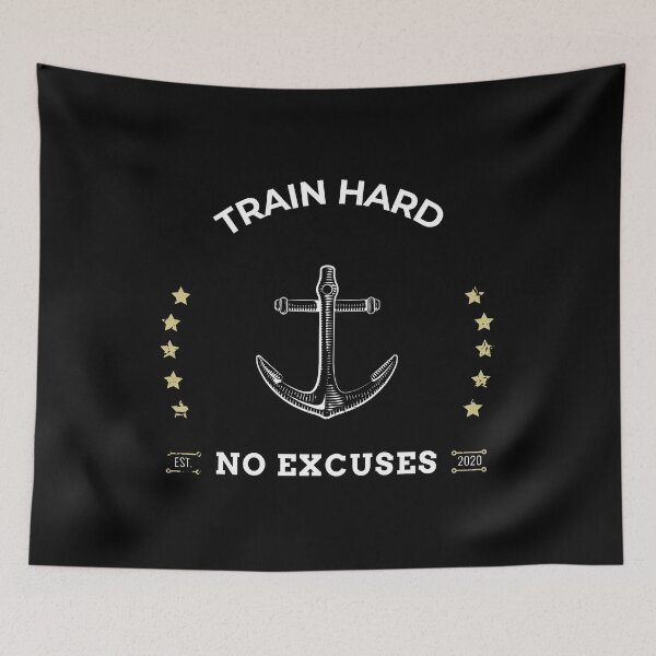 Item preview, Train Hard No Excuses - Motivational designed and sold by ChaseCoClothing.