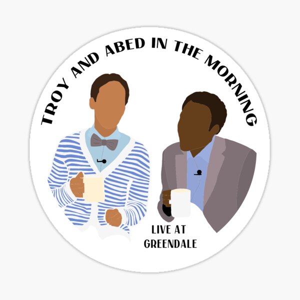 TROY AND ABED IN THE MORNING SIMPLE LOGO Sticker