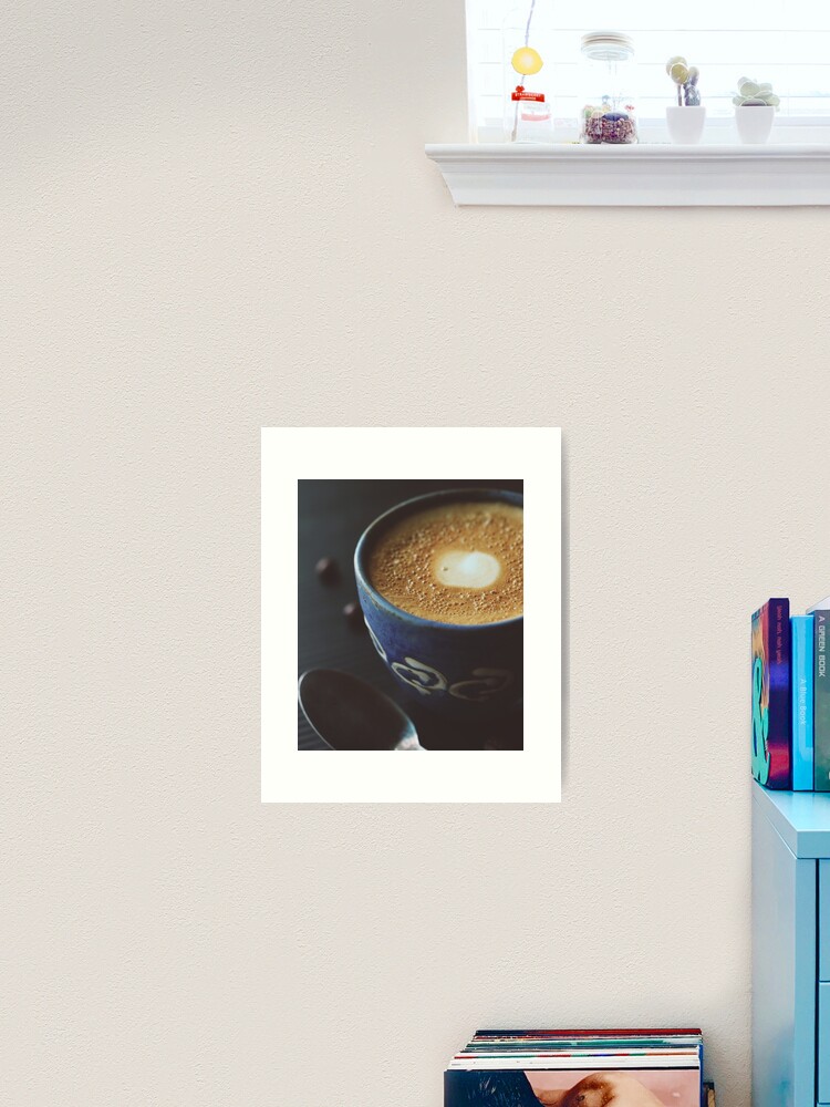 Blue Coffee Cup Latte | Fine Art Print