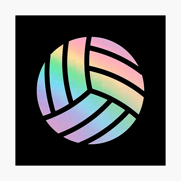 Rainbow Coloured Volleyball