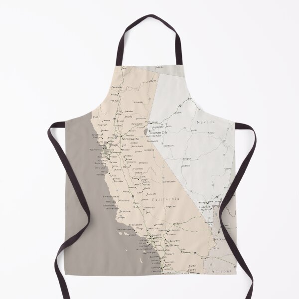 Item preview, Map of California with roads in earth tones designed and sold by blursbyai.