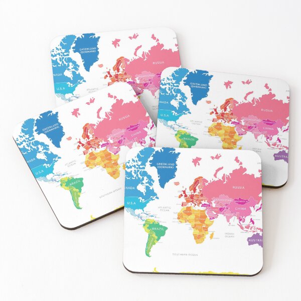 Item preview, Colorful World Map designed and sold by duffy-store.