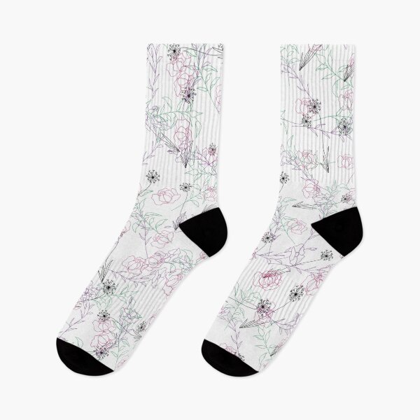 Item preview, Line Art Floral Pattern designed and sold by chanzds.