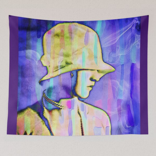 Item preview, Colorful Vintage 1920's Woman Graphic Art designed and sold by Mary Riley.