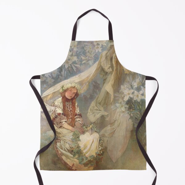 Aperçu de l'œuvre Madone des Lys - Alfons Mucha 1905 créée et vendue par immortalpeaches.