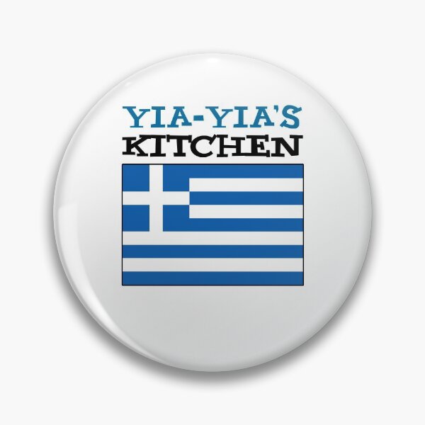 Item preview, Yia-Yia's Kitchen Featuring Greek Flag designed and sold by jaycartoonist.