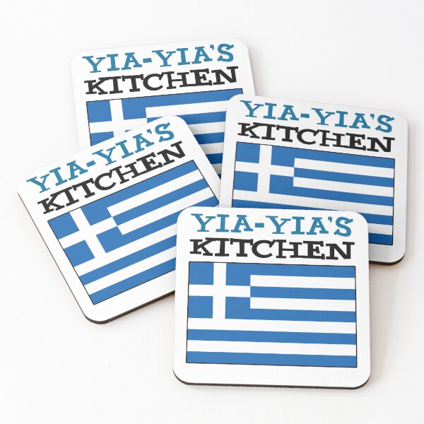 Item preview, Yia-Yia's Kitchen Featuring Greek Flag designed and sold by jaycartoonist.