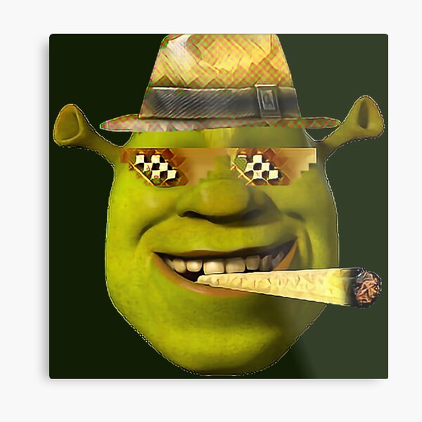 Shrek Metal Prints Redbubble - shreks face transparent play my shrek game roblox