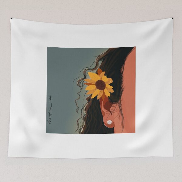Item preview, GIRL WITH A SUNFLOWER designed and sold by ArtfullyReka.