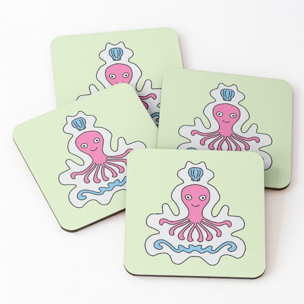 Item preview, Cute Cartoon Octopus with shell, sea creature - Pink and Blue designed and sold by Twist Design.