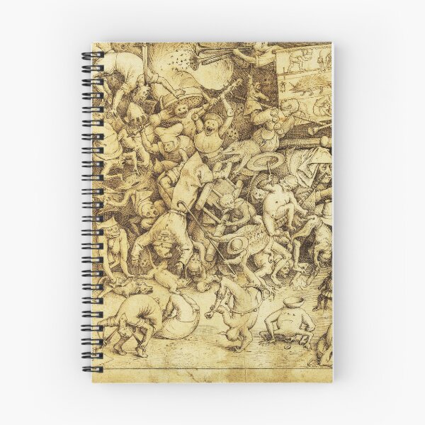 Item preview, The Fall of Magician Hermogenes Sepia Drawing by Pieter Brueghel the Elder designed and sold by BulganLumini.