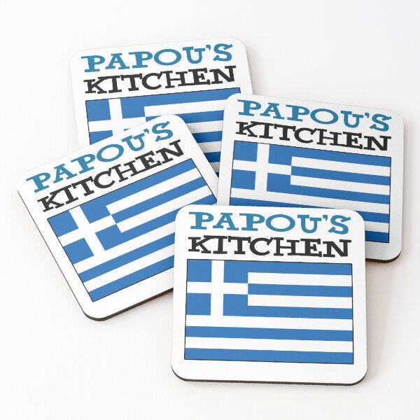 Item preview, Papou's Kitchen Featuring Greek Flag designed and sold by jaycartoonist.