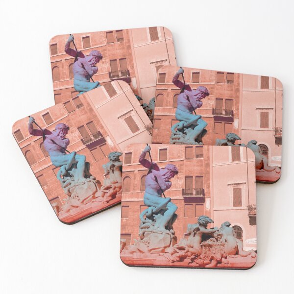 Item preview,  Neptune Fountain Statue - pink, purple, blue, Italy designed and sold by MoClan-Graphics.