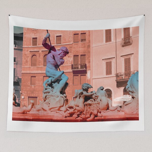 Item preview,  Neptune Fountain Statue - pink, purple, blue, Italy designed and sold by MoClan-Graphics.