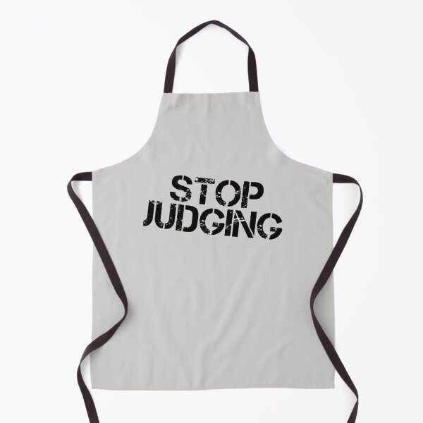 Item preview, Stop judging fabric, print. Black designed and sold by Kingofdotlondon.