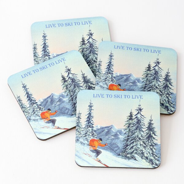 Item preview, LIVE TO SKI TO LIVE -  With Blue Banner designed and sold by William Holkham.