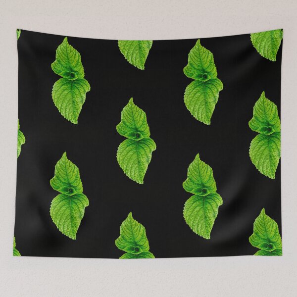 Item preview, Reslitic Fresh Mint Leaf With Black Backgrounds designed and sold by StheticStop.
