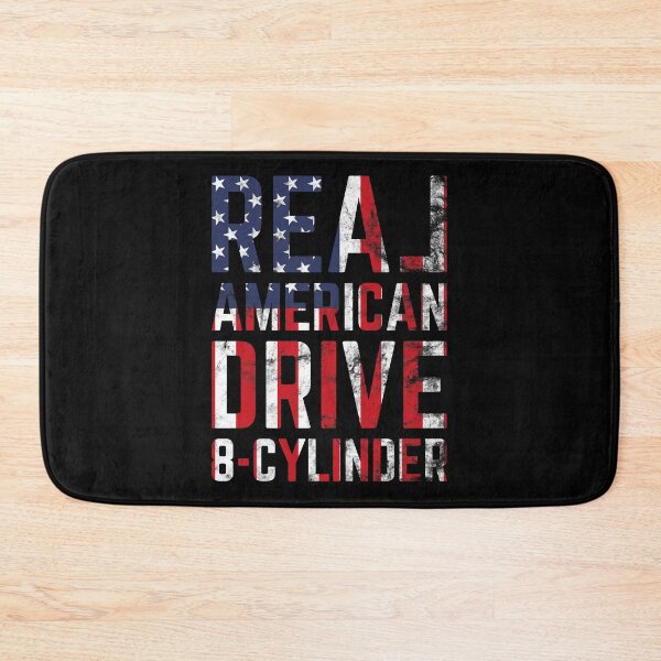 Item preview, Real American 8-cylinder V8 USA Flag Muscle Car Patriotism designed and sold by RJ-Art.