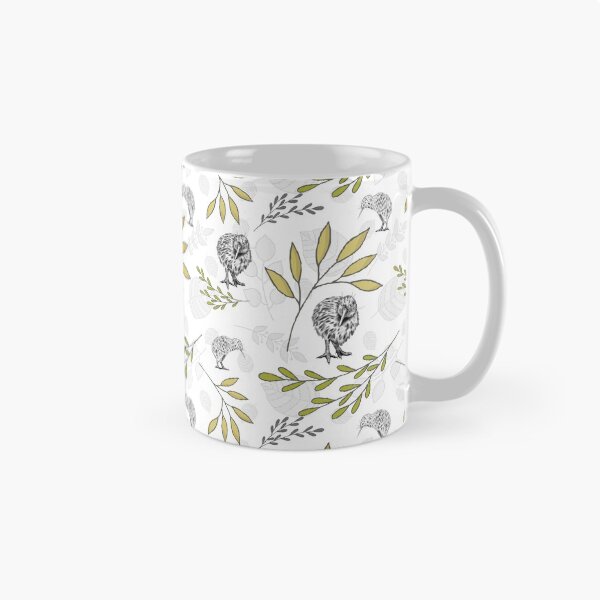 Item preview, New Zealand Kiwi Bird Floral - White designed and sold by Tara Slater.