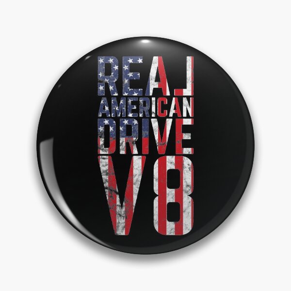 Item preview, Real American 8-cylinder V8 USA Flag Muscle Car Patriotism designed and sold by RJ-Art.