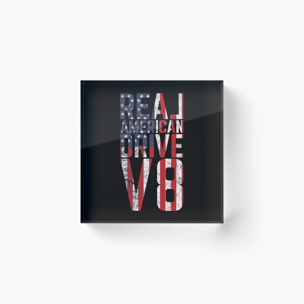 Item preview, Real American 8-cylinder V8 USA Flag Muscle Car Patriotism designed and sold by RJ-Art.