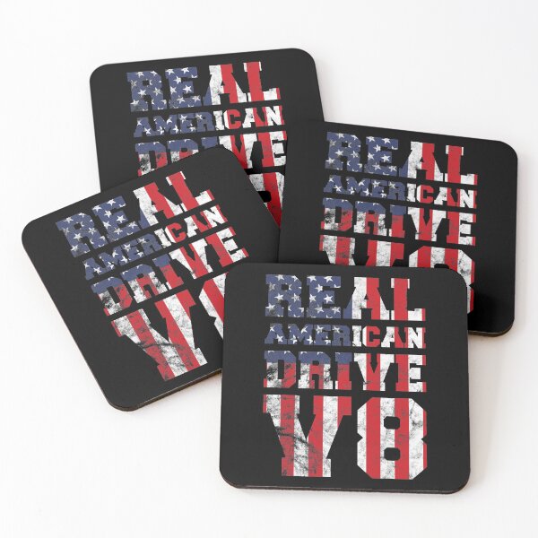 Item preview, Real American 8-cylinder V8 USA Flag Muscle Car Patriotism designed and sold by RJ-Art.