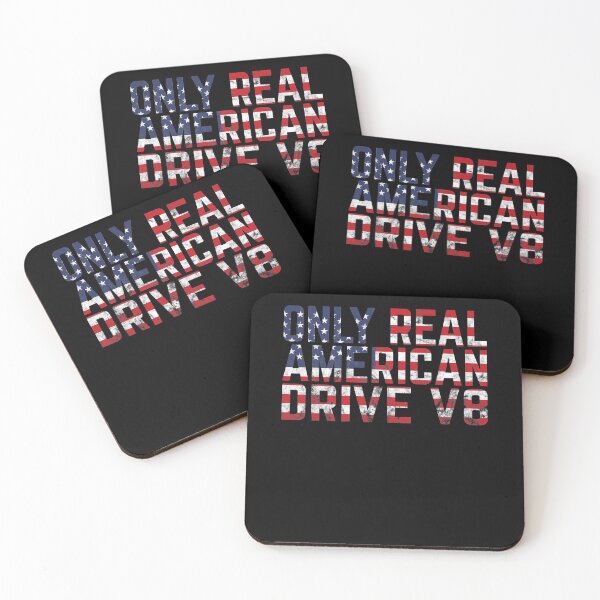 Item preview, Real American 8-cylinder V8 USA Flag Muscle Car Patriotism designed and sold by RJ-Art.