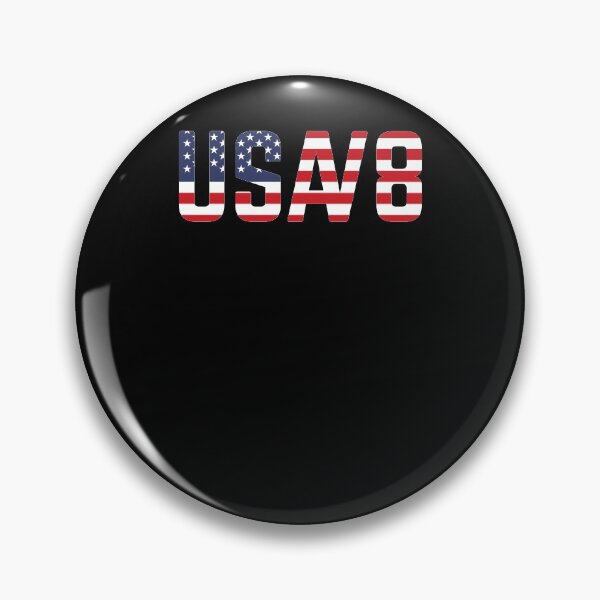 Item preview, Car Engine 8-cylinder V8 Mechanic USA Flag designed and sold by RJ-Art.