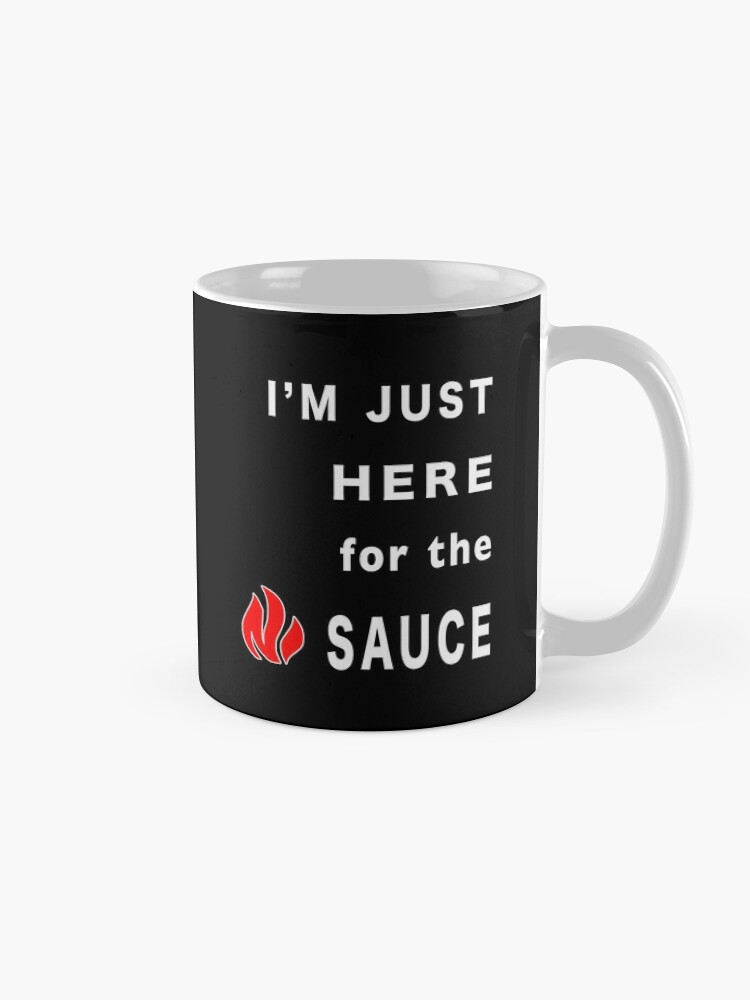 Alternate view of Im Here for the Sauce Spicy Pepper Chicken Wings. Coffee Mug