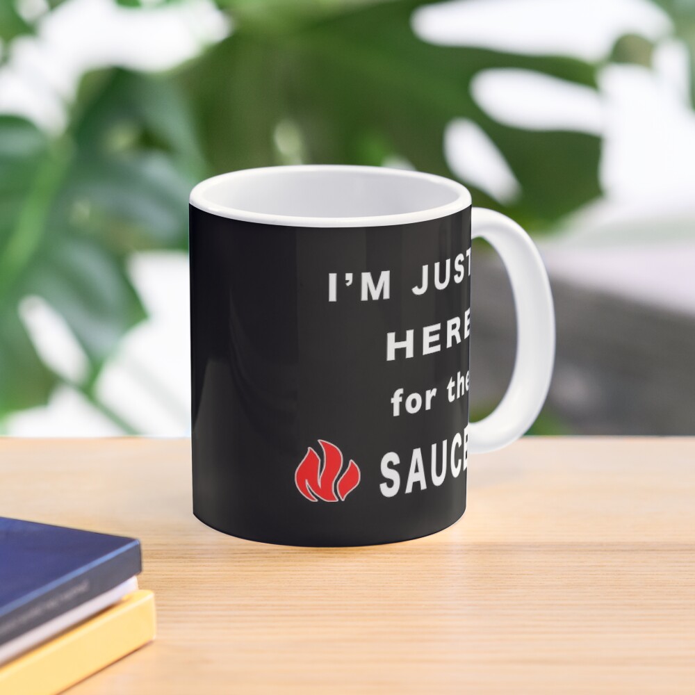 Im Here for the Sauce Spicy Pepper Chicken Wings. Coffee Mug