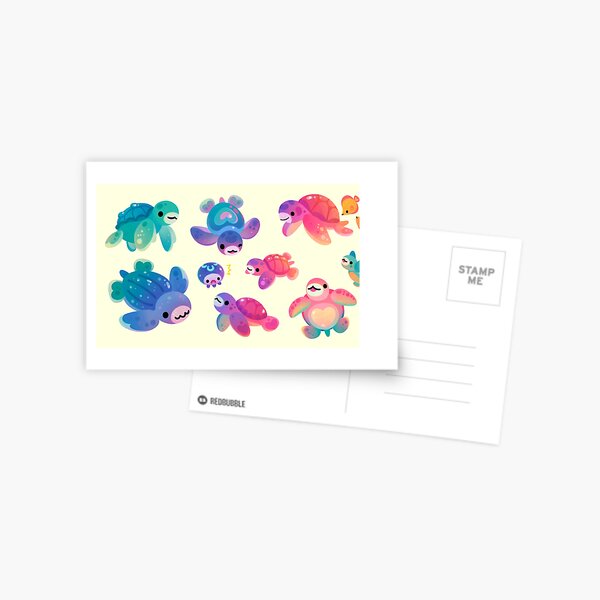 Sea turtle - bright Postcard