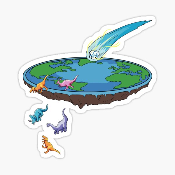 Item preview, Flat Earth dinosaur comet Design designed and sold by yoddel.
