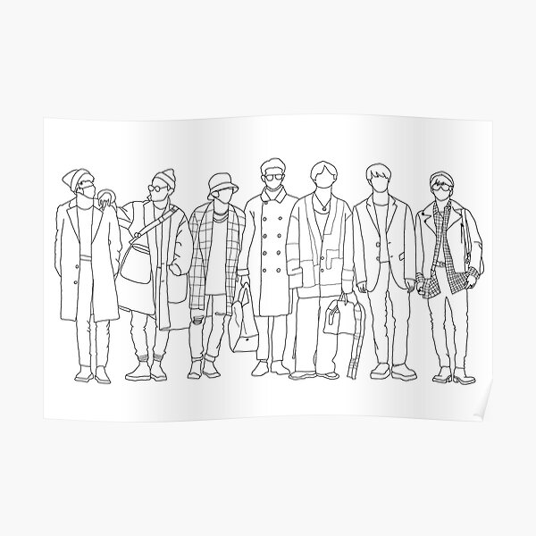 BTS airport fashion - 28/03/2022, an art print by SarBi - INPRNT