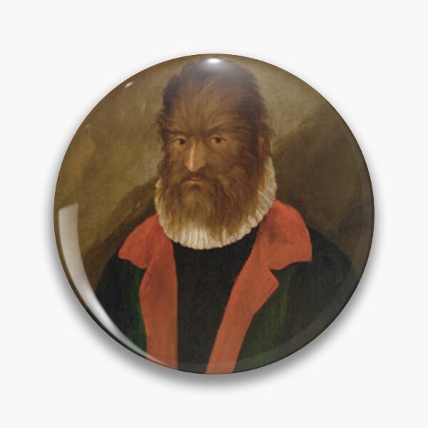 Item preview, Lycantrope Pedro Gonzales the hairy Habsburg  vintage portrait designed and sold by Vintage Designs +.