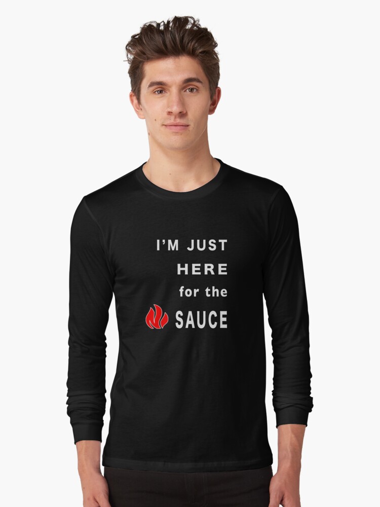 Thumbnail 1 of 5, Long Sleeve T-Shirt, Im Here for the Sauce Spicy Pepper Chicken Wings. designed and sold by maxxexchange.