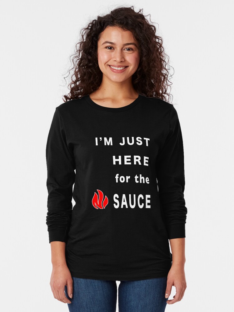 Thumbnail 2 of 5, Long Sleeve T-Shirt, Im Here for the Sauce Spicy Pepper Chicken Wings. designed and sold by maxxexchange.
