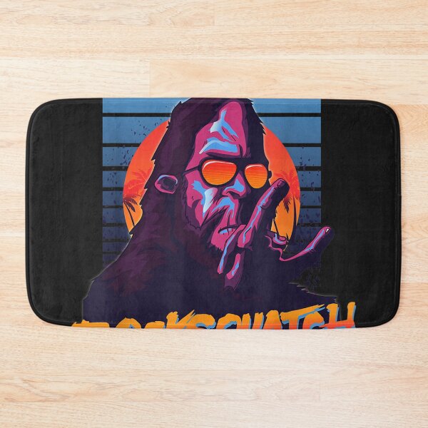 Item preview, Retro 80s Sunset Halftone Bigfoot Rock On Rad  designed and sold by palaelica.