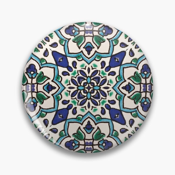 Item preview, Arabic blue and white mosaic tiles pattern designed and sold by MariemN.