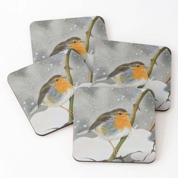 Item preview, Red Robin bird in the snow designed and sold by IslesArt.