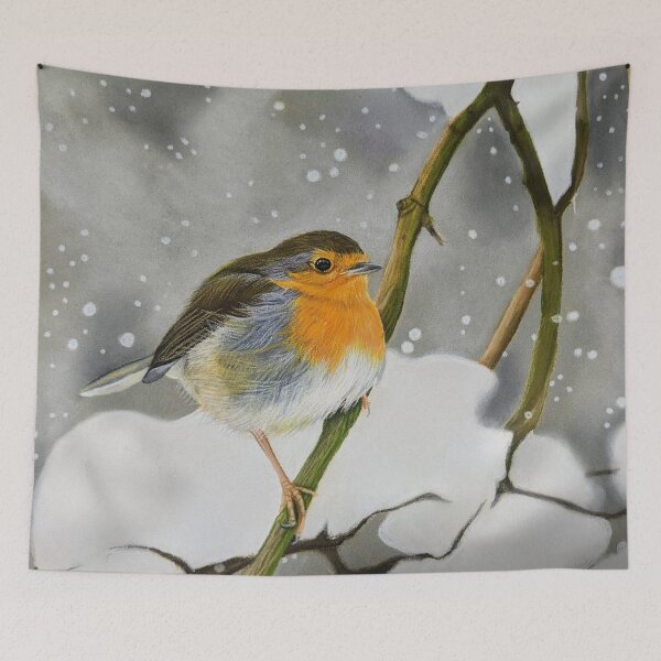 Item preview, Red Robin bird in the snow designed and sold by IslesArt.