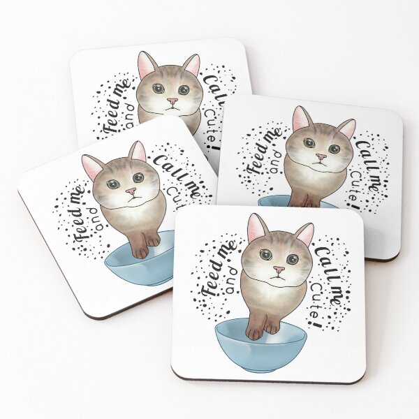Item preview, Feed me and call me cute cat designed and sold by lfdbc.