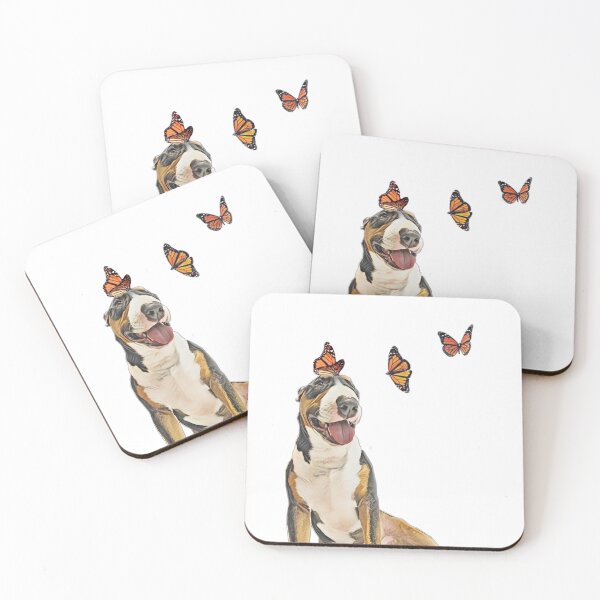 Artikelvorschau, Bullterrier mit Schmetterlingen entworfen und verkauft von ProtanDesign.
