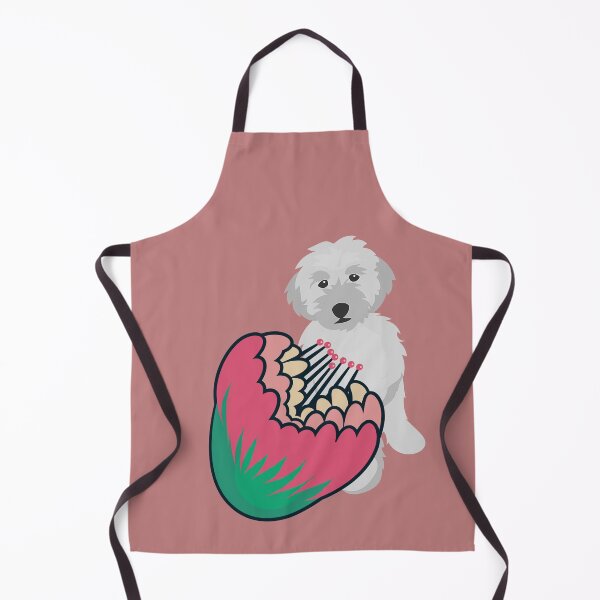 Item preview, Copy of Doodle dog with yellow and orange flowers designed and sold by Skyfarer.