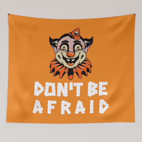 Item preview, Scary clown says "Don't be afraid" | Halloween designed and sold by vibrantyy.
