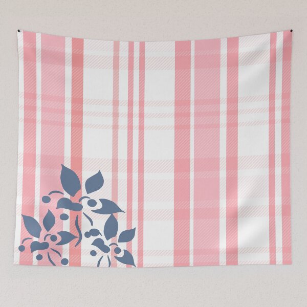 Item preview, Pink Tartan Plaid with flower Pattern designed and sold by Vinaerick.