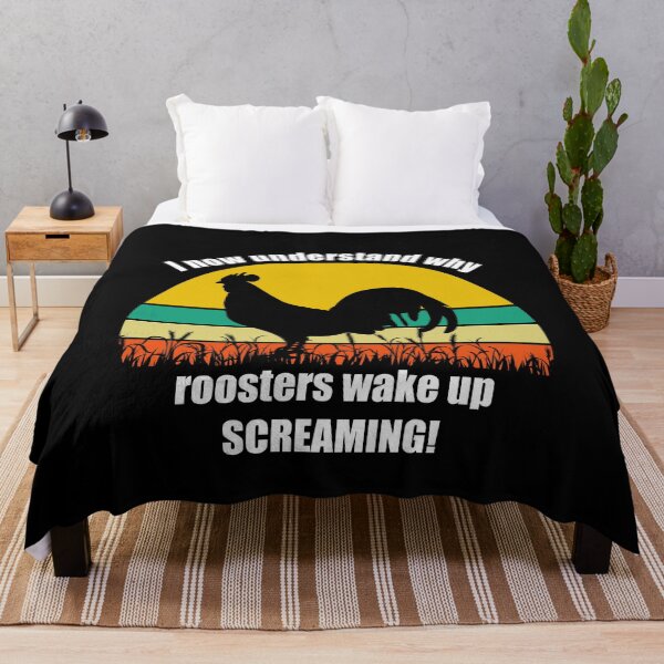 Item preview, "I Now Understand Why Roosters Wake Up Screaming" Retro Sunset Rooster Design designed and sold by WhatThePop.