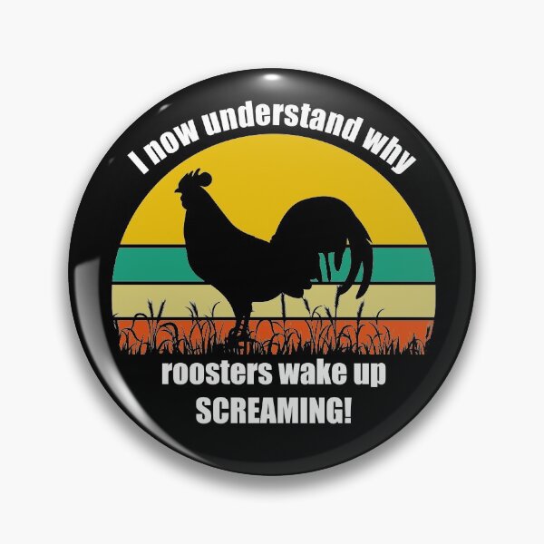 Item preview, "I Now Understand Why Roosters Wake Up Screaming" Retro Sunset Rooster Design designed and sold by WhatThePop.