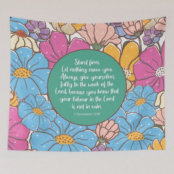 Item preview, Stand firm, 1 Corinthians 15:58, Bible Verse designed and sold by StudioCitrine.