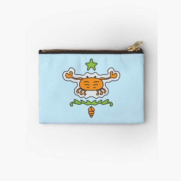 Item preview, Cute Cartoon crab with star and conch, sea creature - Orange and Green designed and sold by Twist Design.